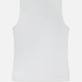 The Knit V-Neck Tank Top by RAG & BONE is shown laid flat, back side up, on a white background. This versatile knit tank features a v-neckline and a minimalist design, ideal for everyday wear.