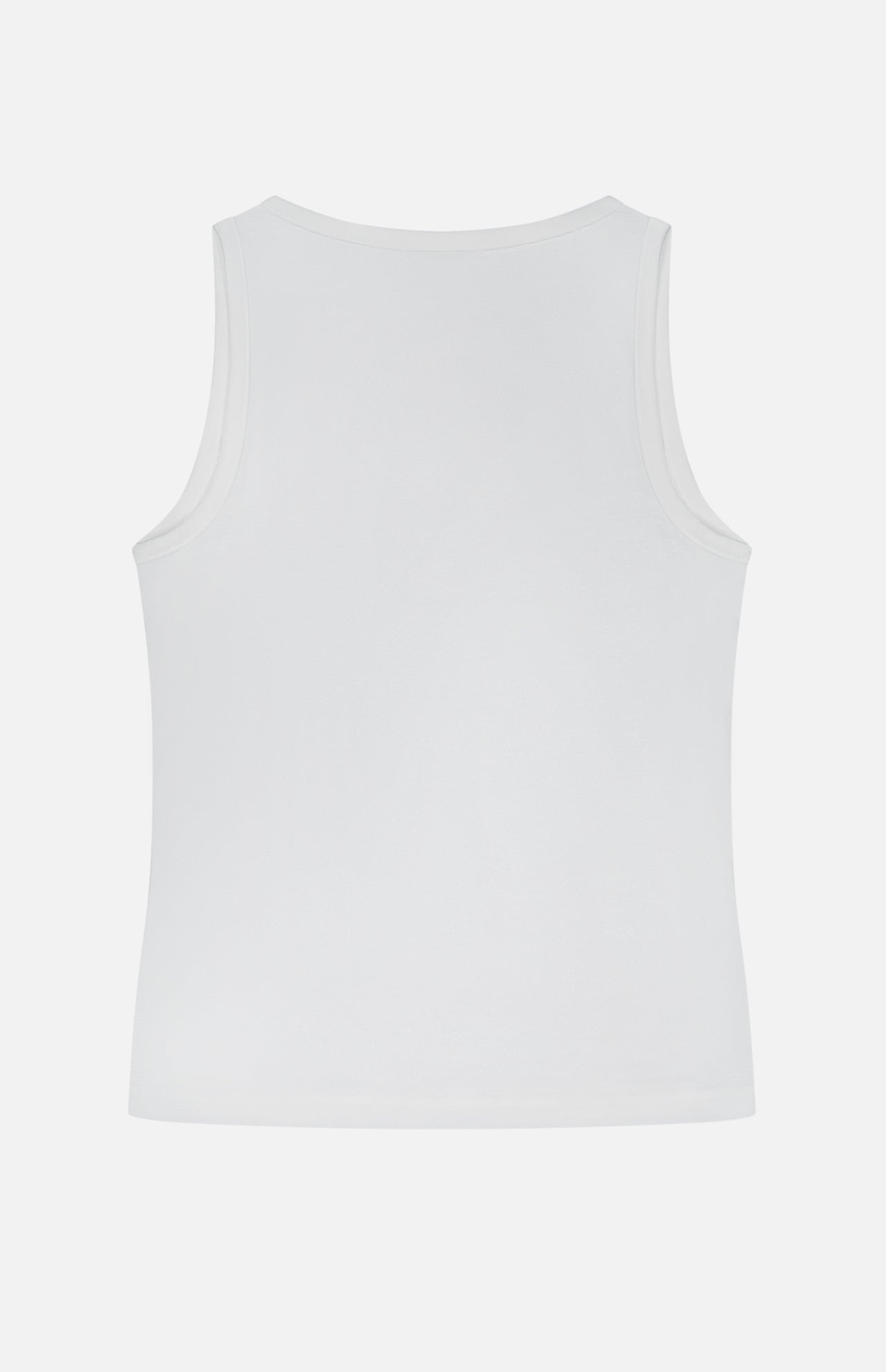 The Knit V-Neck Tank Top by RAG & BONE is shown laid flat, back side up, on a white background. This versatile knit tank features a v-neckline and a minimalist design, ideal for everyday wear.