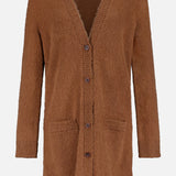 Brushed Cashmere Long Sleeve Cardigan