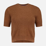 Brushed Cashmere Short Sleeve Sweater