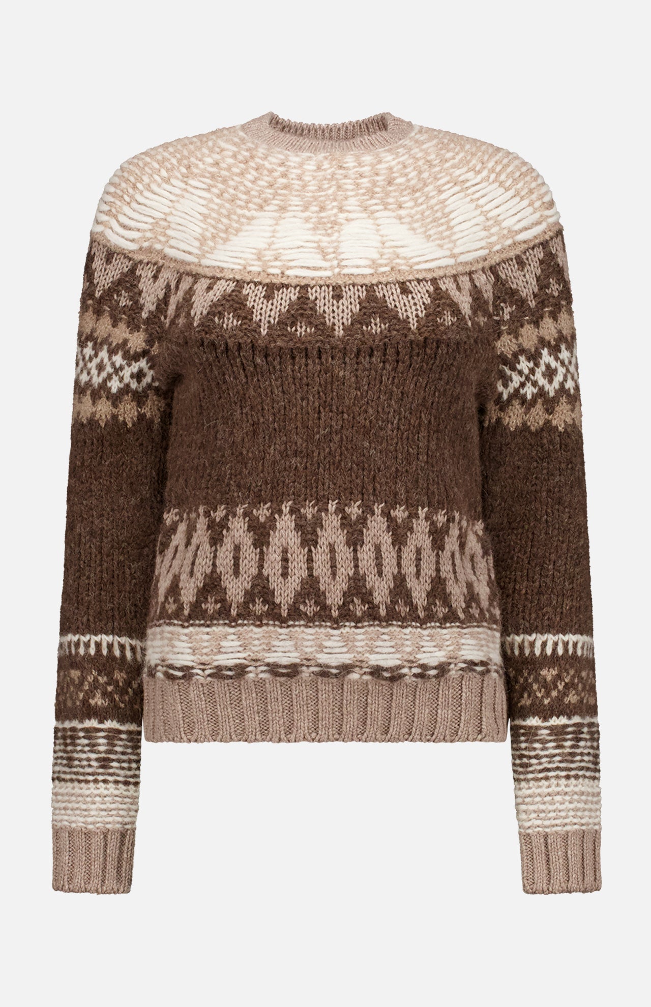 Patterned Cable Knit Pullover Sweater (7700191969395)