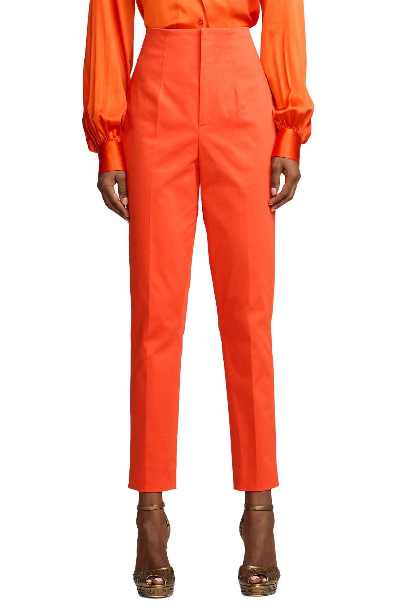 パンツ Polo Ralph Lauren `Ramona` Ankle Pleated Pants Polo Ralph Lauren Ramona Ankle Pleated Pants - Women