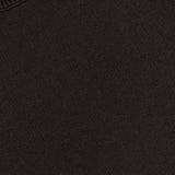 Close-up of a dark brown knitted fabric from the RALPH LAUREN COLLECTION Cashmere Turtleneck Long Sleeve Sweater, highlighting its detailed texture and featuring part of the ribbed neckline in the top left corner.