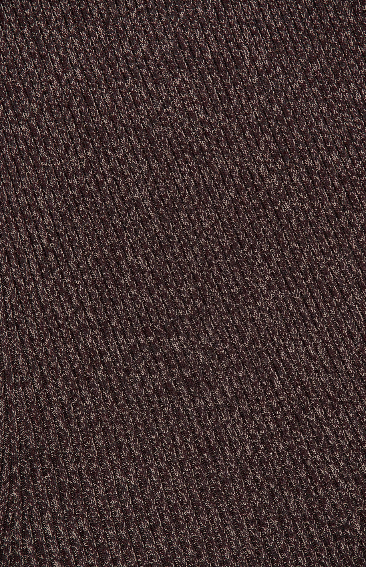 Close-up of a textured brown knitted fabric from the Crewneck Cap Sleeve Column Dress by RALPH LAUREN COLLECTION, featuring diagonal ribbing and a soft, woven appearance—exquisite detailing evocative of fine Italian craftsmanship.
