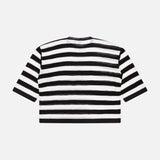 Easy Long Sleeve Silk Linen Sweater by RALPH LAUREN COLLECTION, laid flat on a white background and viewed from the back.