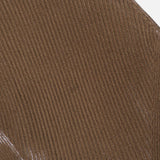 Close-up of the brown ribbed fabric from the Sleeveless Mockneck Sweater by RALPH LAUREN COLLECTION, featuring diagonal lines. The material has a soft texture and a subtle sheen.