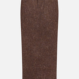 A brown tweed ankle pencil skirt from RALPH LAUREN COLLECTION, featuring belt loops, a front button closure, and a straight, slim fit—this classic piece channels refined elegance.