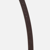 A close-up of the Washed Calfskin Belt by RALPH LAUREN COLLECTION, featuring multiple adjustment holes, displayed on a plain white background.