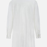 Back view of the RALPH LAUREN POLO Cotton Collared Long Sleeve Dress with cuffed sleeves and an A-line silhouette, displayed against a plain white background.