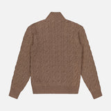 Cashmere Cable Knit Long Sleeve Pullover Sweater