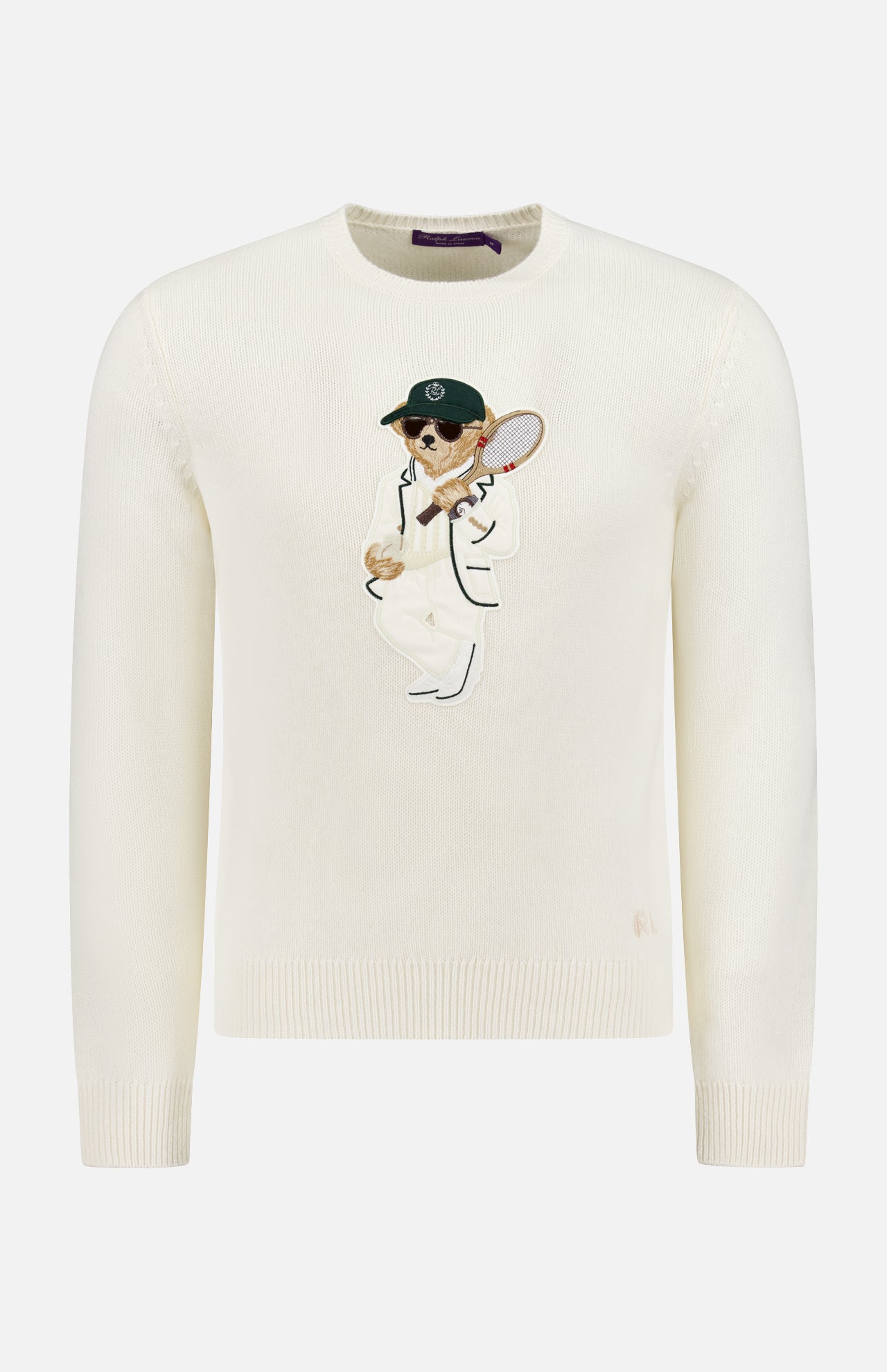 7GG Cashmere Bear-Tennis Long Sleeve Sweater (14686516838763)