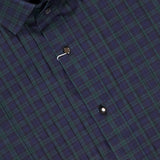 Cotton Poplin Tartan Long Sleeve Dress Shirt (7733400174707)
