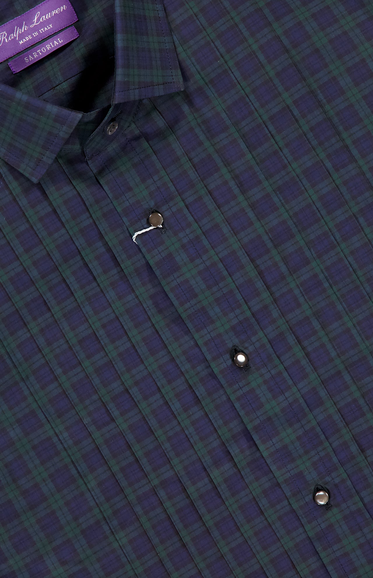 Cotton Poplin Tartan Long Sleeve Dress Shirt (7733400174707)