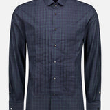 Cotton Poplin Tartan Long Sleeve Dress Shirt (7733400174707)