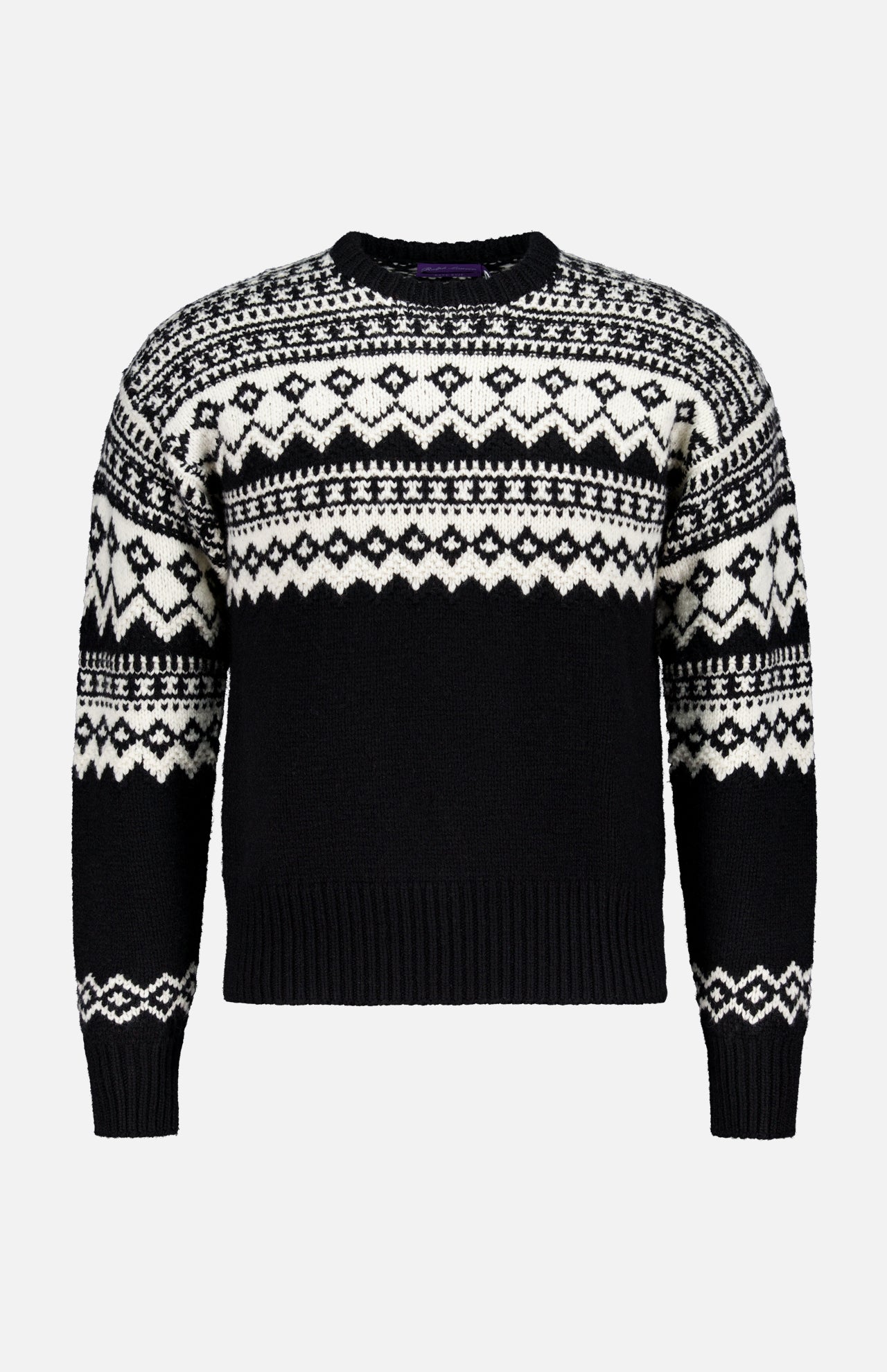 Intarsia Jacquard Crewneck Sweater