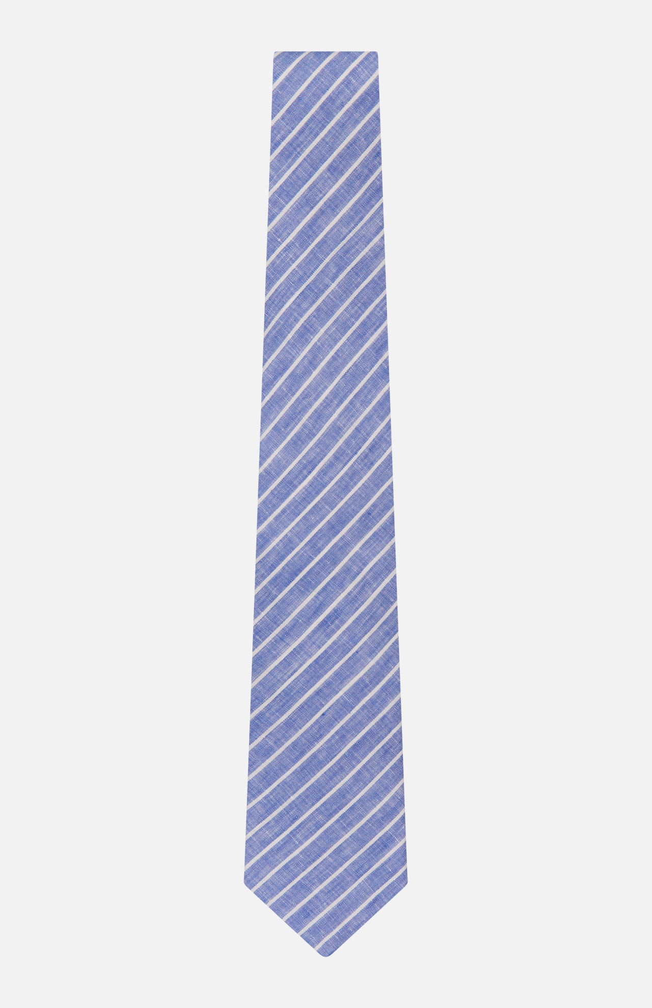 Linen Pinstripe Standard Neck Tie (14666580132203)