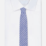 Linen Pinstripe Standard Neck Tie (14666580132203)