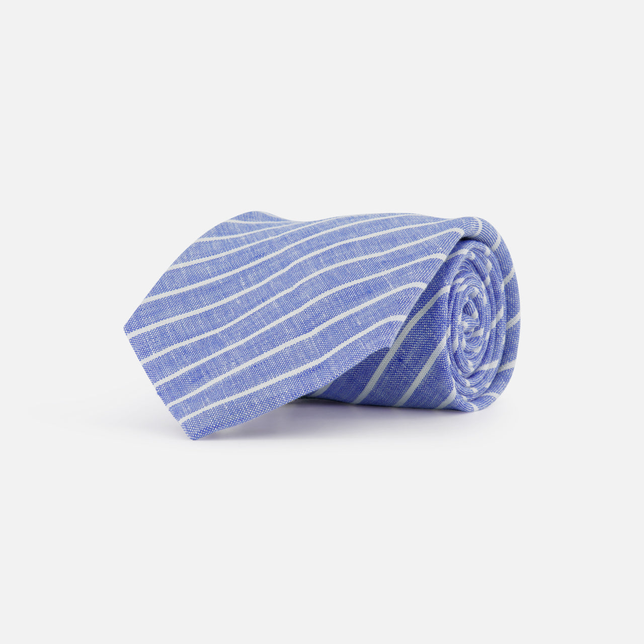 Linen Pinstripe Standard Neck Tie (14666580132203)