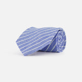 Linen Pinstripe Standard Neck Tie (14666580132203)