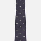 RALPH LAUREN PURPLE LABEL Silk Martini Convo Tie in dark navy silk with small, light-colored martini glass icons.