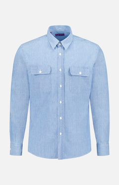 RALPH LAUREN PURPLE LABELWashed Chambray Long Sleeve Sport ShirtA.K. Rikk's