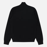 Wool Double Pique Polo Long Sleeve Pullover