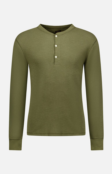 Ralph Lauren RRL Men s Long Sleeve Waffle Knit Henley A.K. Rikk s