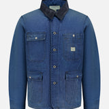 Ellis Cotton Long Sleeve Work Shirt by RALPH LAUREN RRL, featuring a button-front design and multiple front pockets, inspired by classic vintage workwear styles and presented against a plain white background.