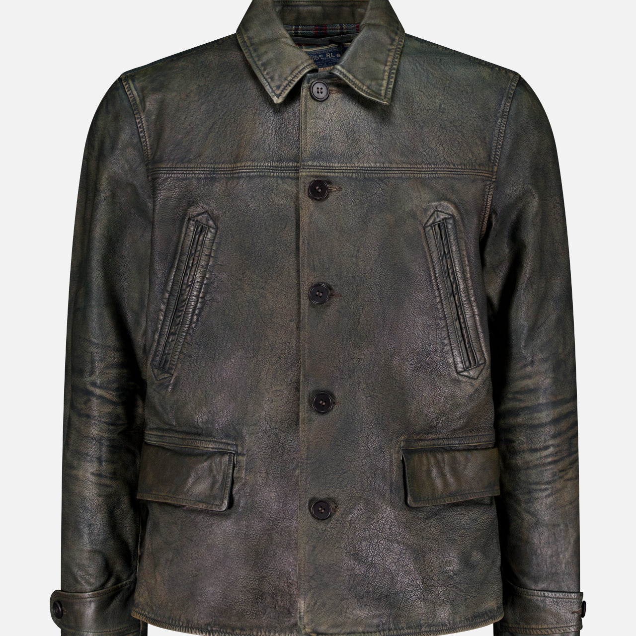 Vintage Indigo Leather Dorey Jacket (14702942945643)