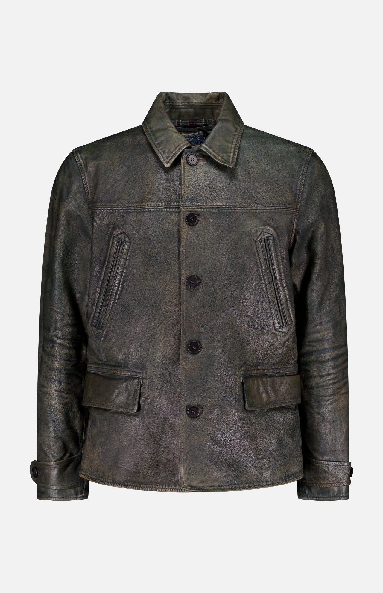 Vintage Indigo Leather Dorey Jacket (14702942945643)