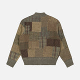 Patchwork Zip Cardigan Sweater (14710248046955)