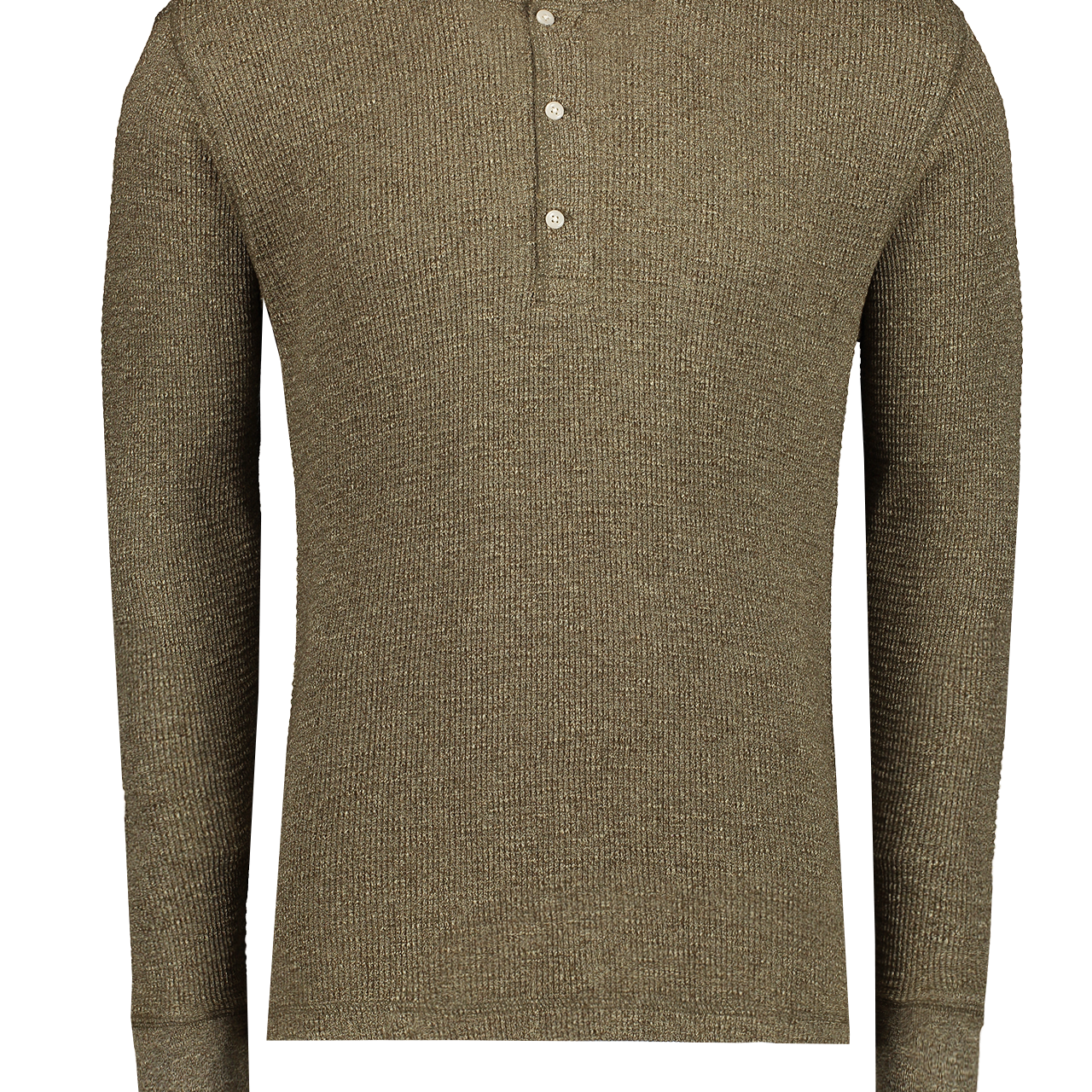 Waffle-Knit Henley Shirt (7182466383987)