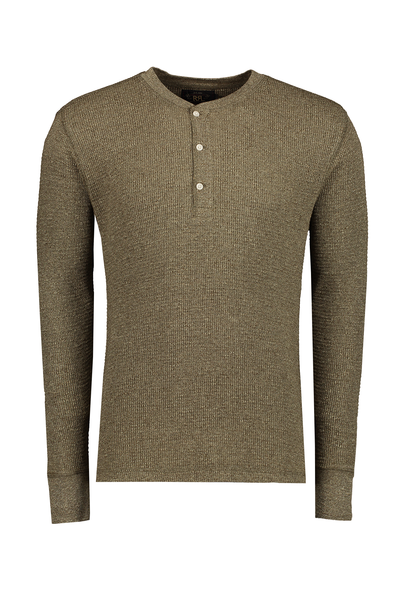 Waffle-Knit Henley Shirt (7182466383987)