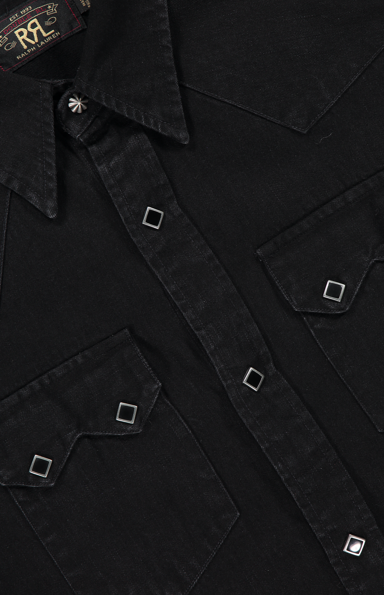 Slim Fit Denim Western Shirt (7182466285683)