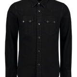 Slim Fit Denim Western Shirt (7182466285683)