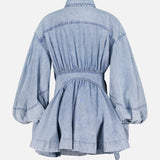 Rebellion Denim Wrap Mini Dress