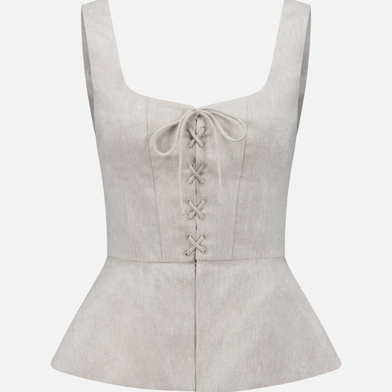 Catalan Lace Front Linen Top (14687654216043)
