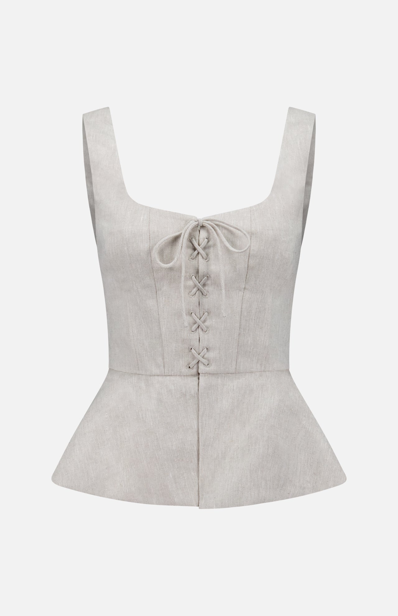 Catalan Lace Front Linen Top (14687654216043)