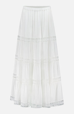 RONNY KOBOGarva Lace Detail Maxi SkirtA.K. Rikk's