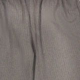 The Moni Stripe Pull-on Pant by RONNY KOBO features an elasticized waistline and subtle vertical pinstripes in a gray hue, shown from waist to knee. The lightweight fabric has a soft texture for comfortable wear.