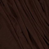 Close-up of the RONNY KOBO Sav Draped Sleeveless Top in chocolate brown, featuring gathered pleats for a textured, flowing look.