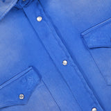 Distressed Denim Western Shirt