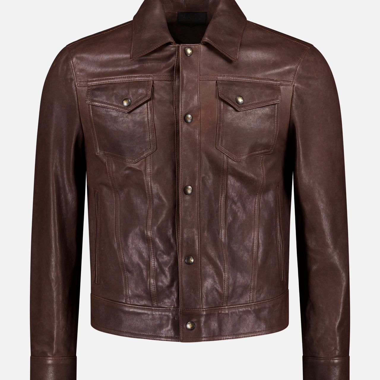 Denham Grained Lamb Trucker Jacket (14695722418539)