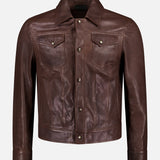 Denham Grained Lamb Trucker Jacket (14695722418539)