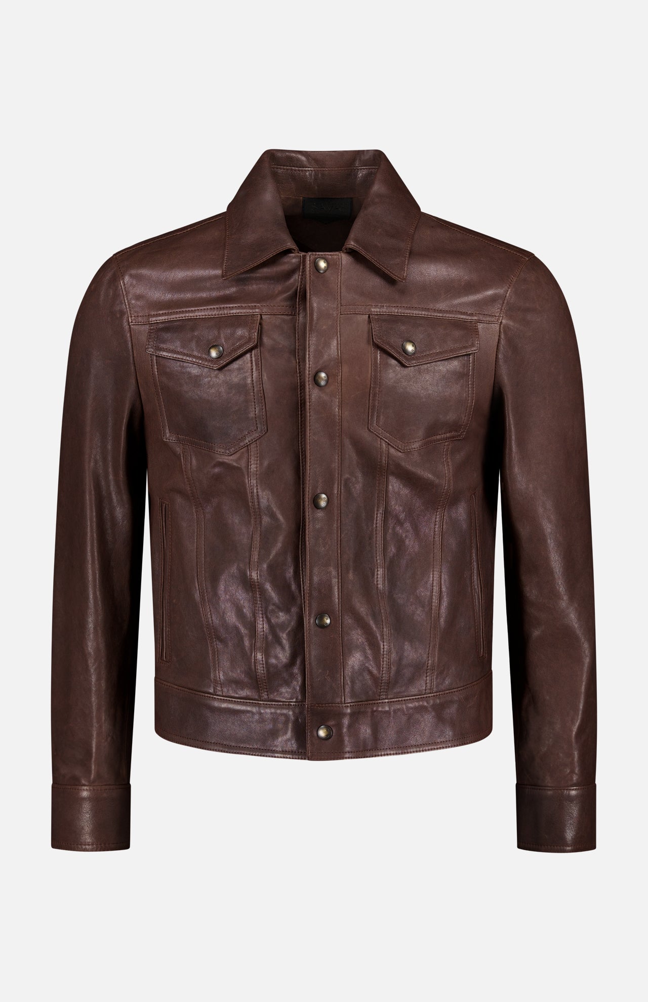 Denham Grained Lamb Trucker Jacket (14695722418539)