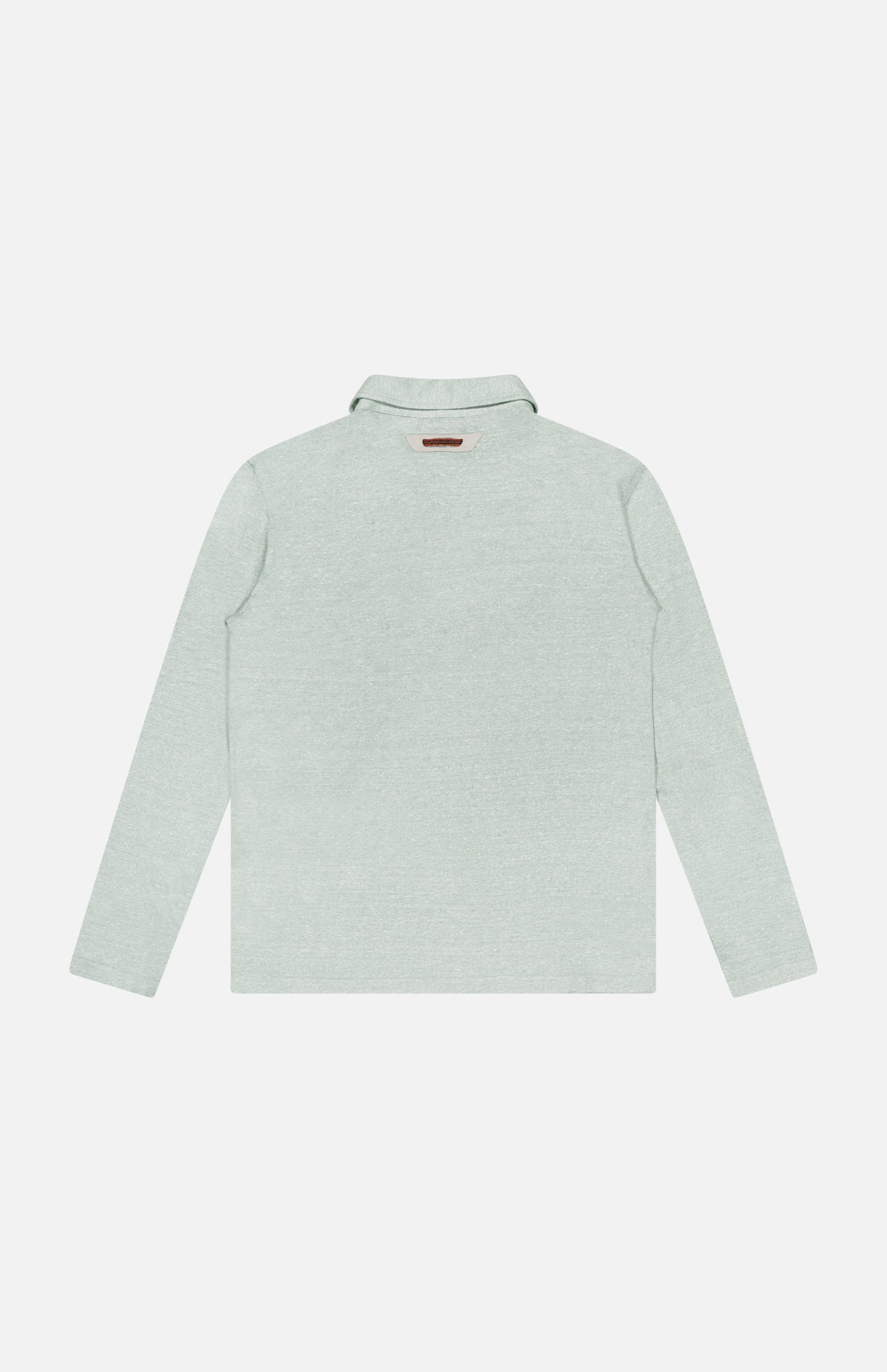 Lasca Jersey Long Sleeve Linen-blend Polo Shirt (14642259689835)