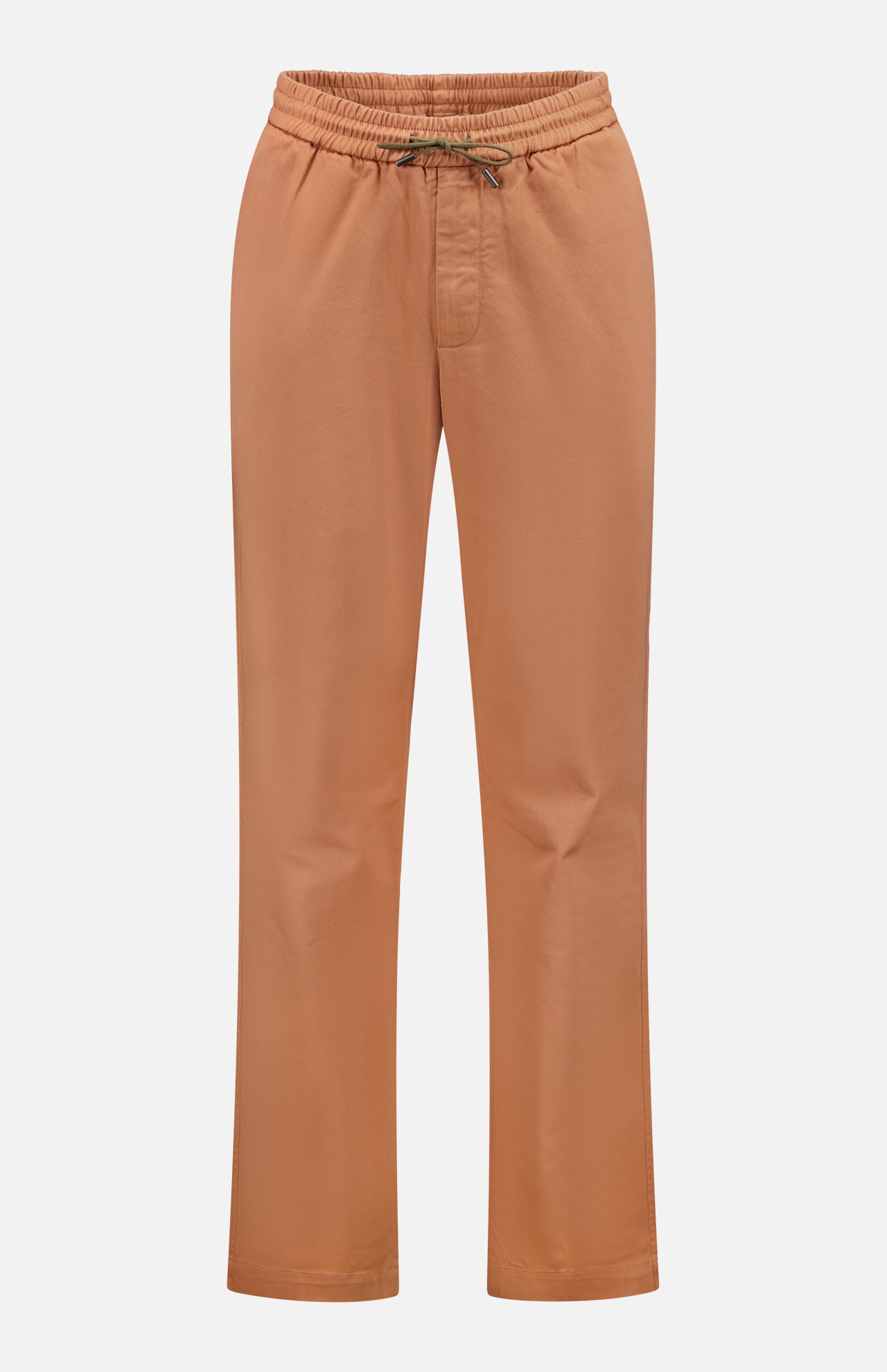 The SEASE Summer Mindset Drawstring Trouser Pant features a light brown pastel shade, elastic waistband, straight legs, and relaxed fit, shown against a plain white background.