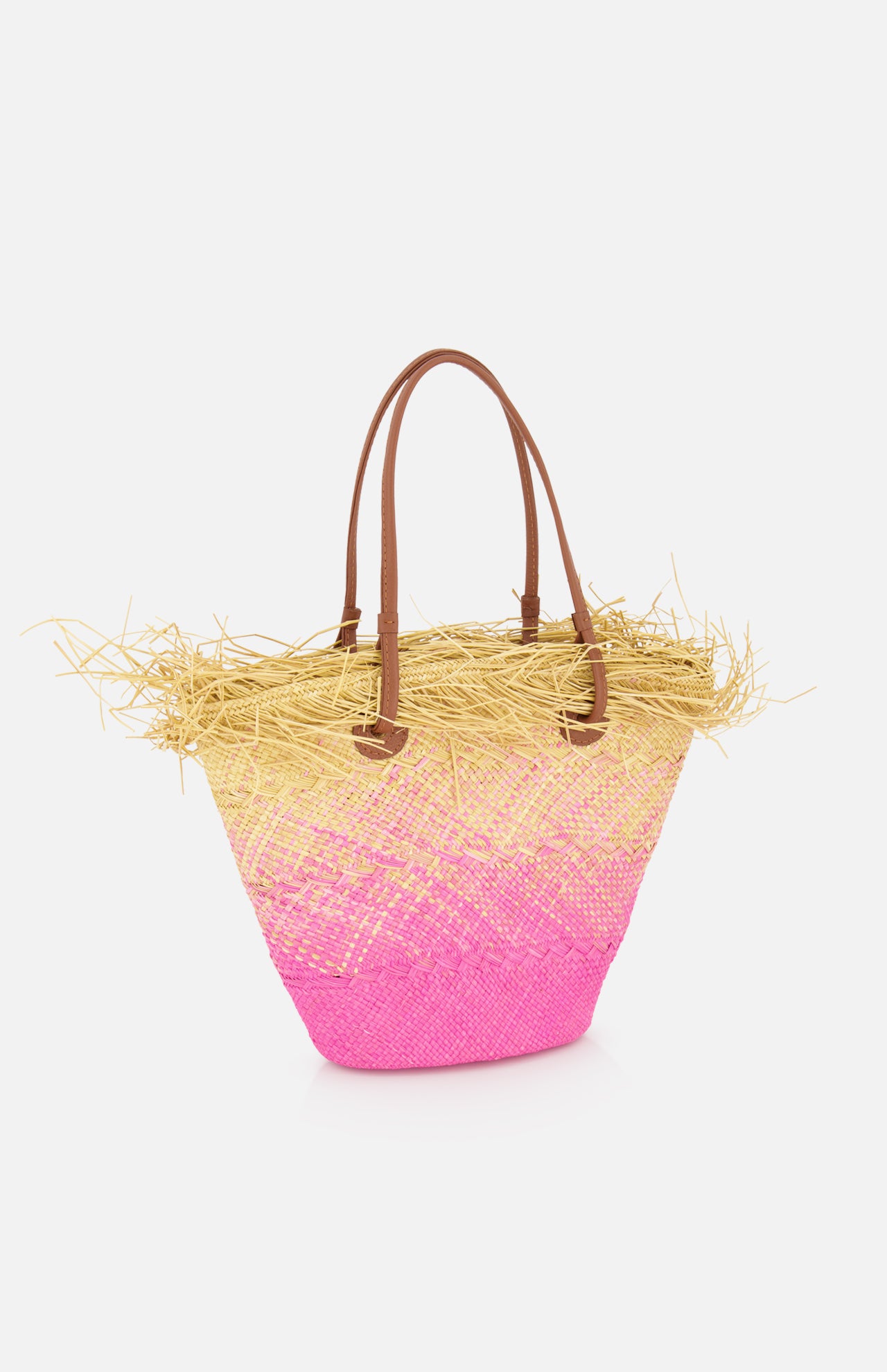 Baby Ombre Basket with Frayed Border Bag (14680748032363)