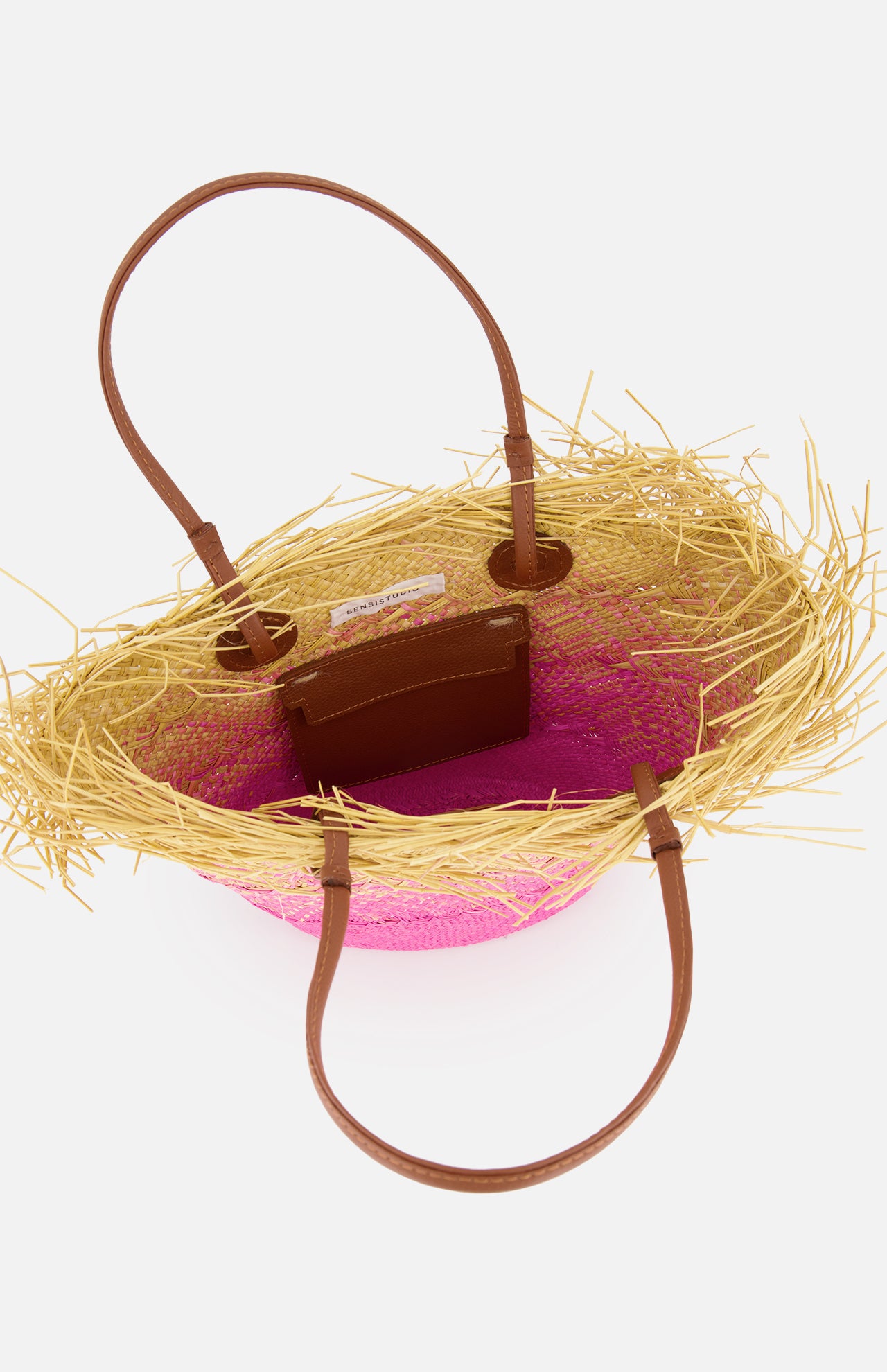 Baby Ombre Basket with Frayed Border Bag (14680748032363)