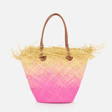 Baby Ombre Basket with Frayed Border Bag (14680748032363)